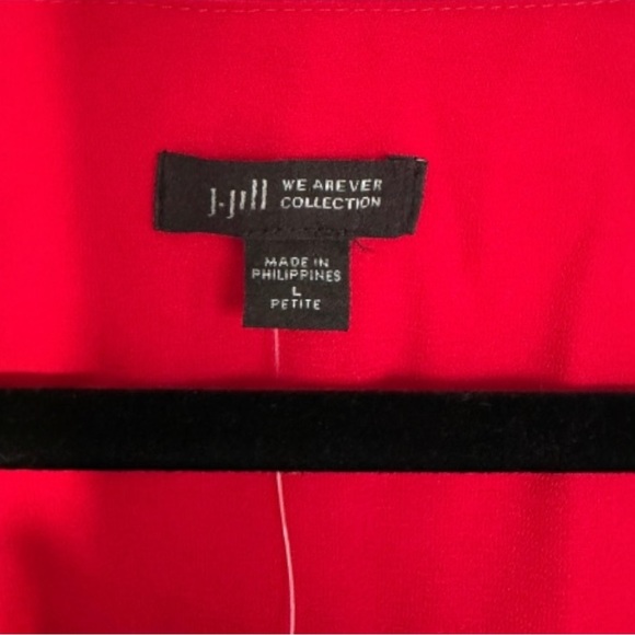 NWT J Jill Cherry Red Pleated Sleeveless MIDI Dress-Size LP - Picture 10 of 13